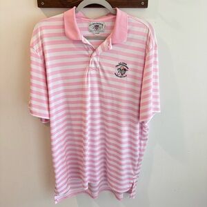 Men’s 2014‎ US Open Pink White Striped Polo Shirt XL